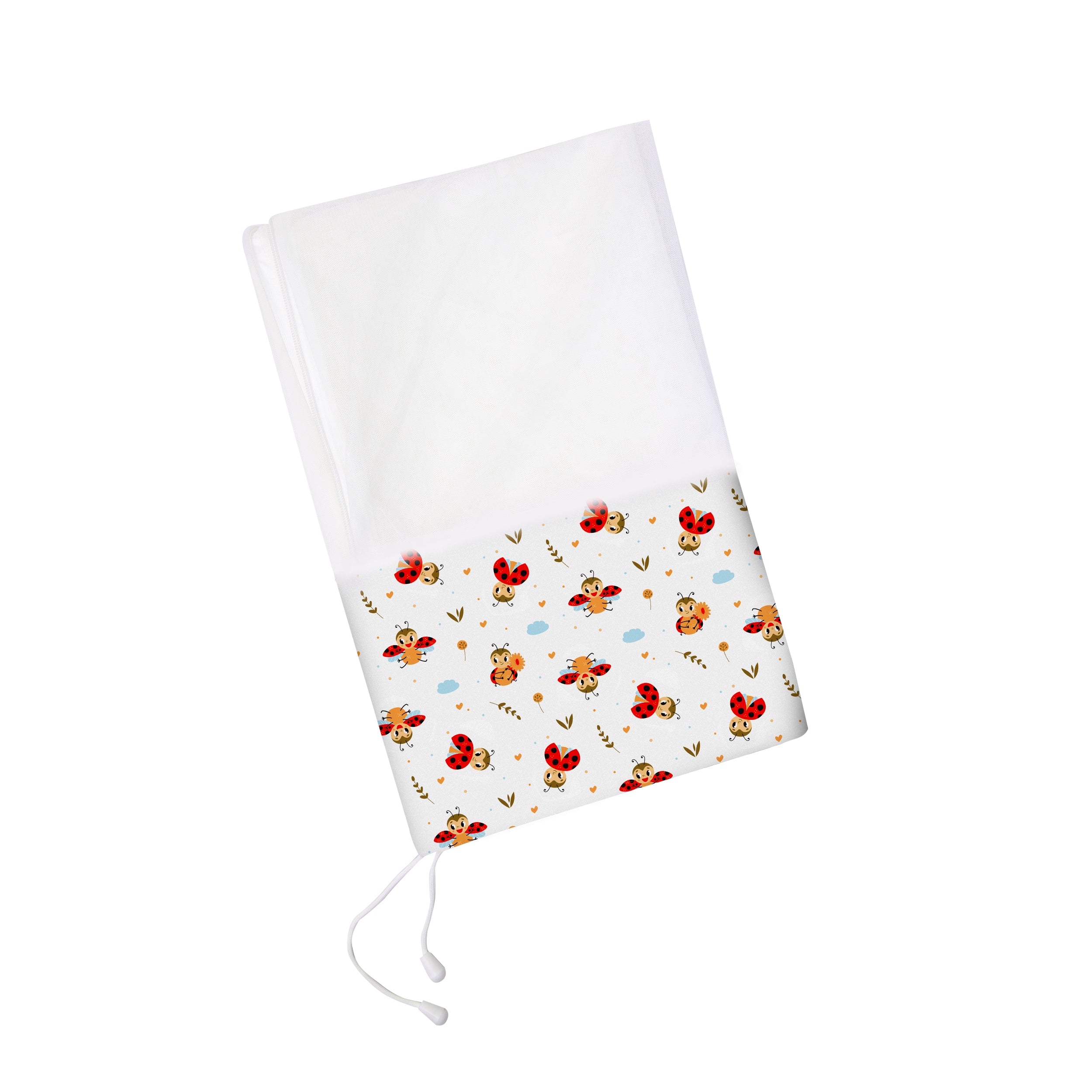 Organic Thottil & Mosquito Net Combo - LadyBug Charm